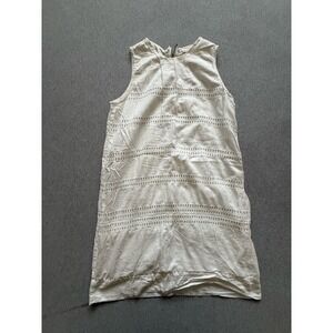 Gap Designed & Crafted White Eyelet Lace Sleeveless Shift Dress Petite M